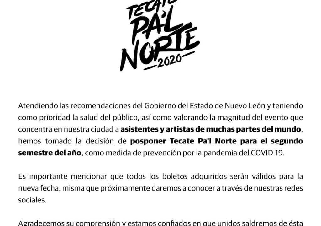 cancelan Pal Norte