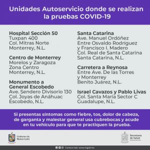 exámenes gratis coronavirus